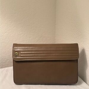 Vintage Etienne Aigner Tan Bag/ Purse/ Clutch